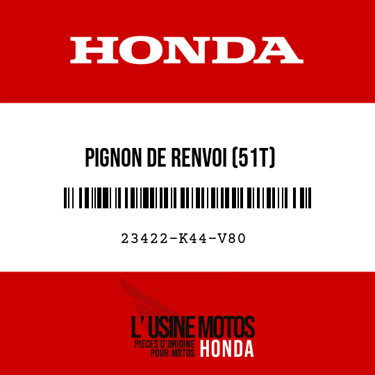 image de 23422-K44-V80 PIGNON DE RENVOI (51T)