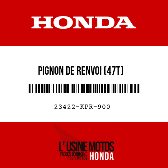 image de 23422-KPR-900 PIGNON DE RENVOI (47T)