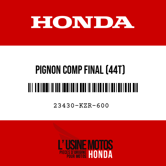 image de 23430-KZR-600 PIGNON COMP FINAL (44T)