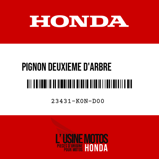 image de 23431-K0N-D00 PIGNON DEUXIEME D'ARBRE       PRINCIPAL (15T)
