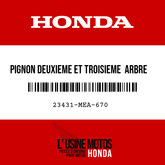 image de 23431-MEA-670 PIGNON DEUXIEME ET TROISIEME  ARBRE PRINCIPAL (27T/34T)