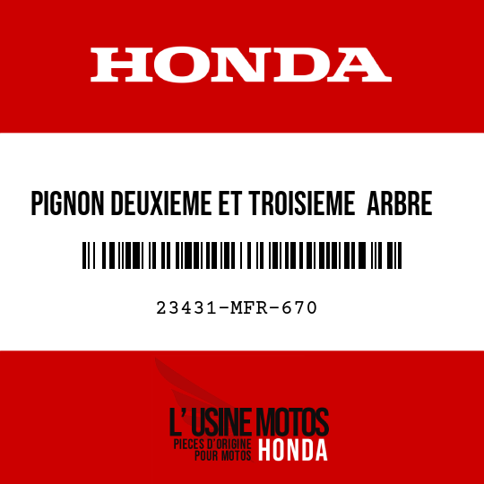 image de 23431-MFR-670 PIGNON DEUXIEME ET TROISIEME  ARBRE PRINCIPAL (26T/33T)