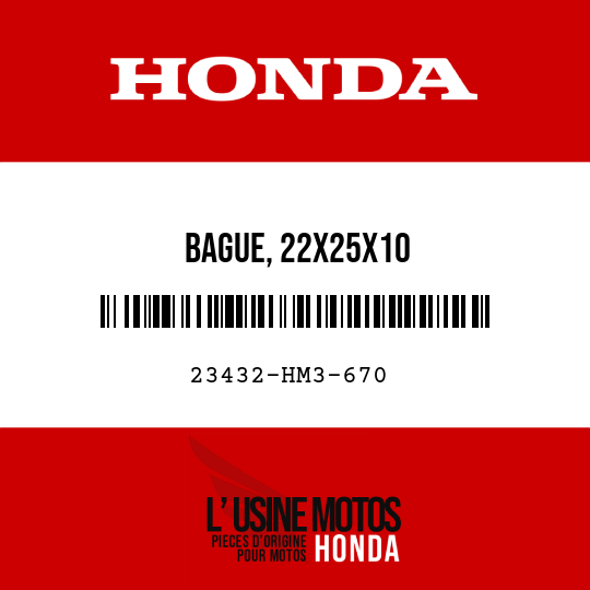 image de 23432-HM3-670 BAGUE, 22X25X10