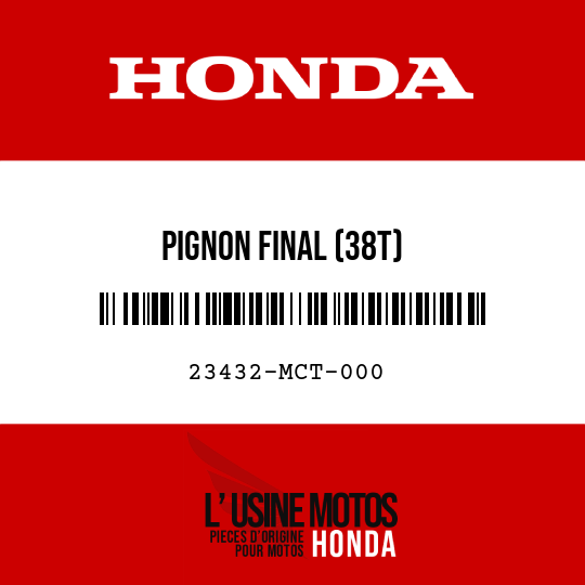 image de 23432-MCT-000 PIGNON FINAL (38T)