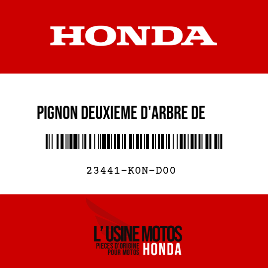 image de 23441-K0N-D00 PIGNON DEUXIEME D'ARBRE DE    RENVOI (29T)