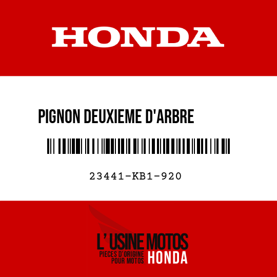 image de 23441-KB1-920 PIGNON DEUXIEME D'ARBRE       PRINCIPAL (18T)