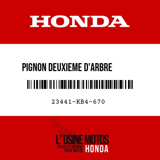 image de 23441-KB4-670 PIGNON DEUXIEME D'ARBRE       PRINCIPAL (18T)