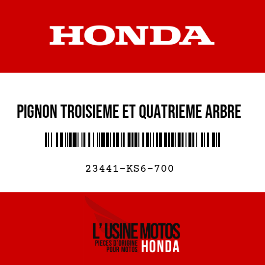 image de 23441-KS6-700 PIGNON TROISIEME ET QUATRIEME ARBRE DE RENVOI (19T/21T)