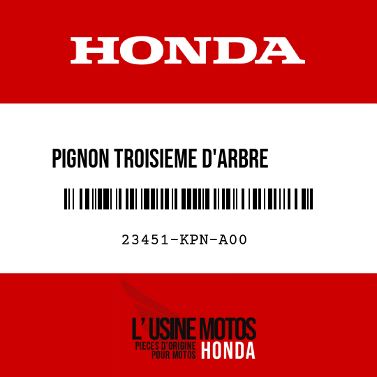 image de 23451-KPN-A00 PIGNON TR0ISIEME D'ARBRE      PRINCIPAL (22T)