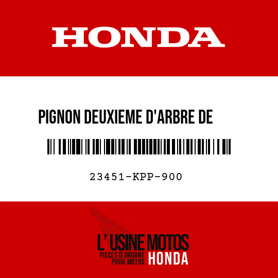 image de 23451-KPP-900 PIGNON DEUXIEME D'ARBRE DE    RENVOI (33T)