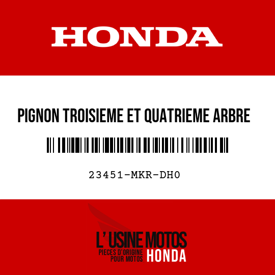 image de 23451-MKR-DH0 PIGNON TROISIEME ET QUATRIEME ARBRE DE RENVOI (20T/22T)