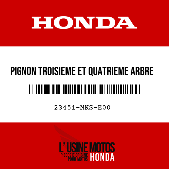 image de 23451-MKS-E00 PIGNON TROISIEME ET QUATRIEME ARBRE DE RENVOI (25T/26T)