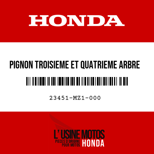 image de 23451-MZ1-000 PIGNON TROISIEME ET QUATRIEME ARBRE DE RENVOI (18T/23T)