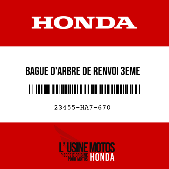 image de 23455-HA7-670 BAGUE D'ARBRE DE RENVOI 3EME