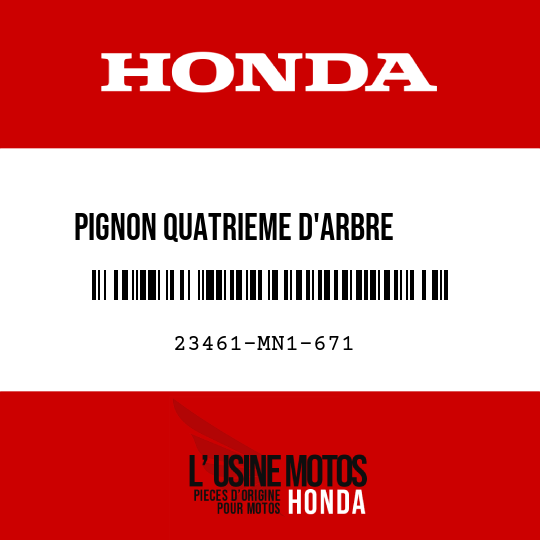 image de 23461-MN1-671 PIGNON QUATRIEME D'ARBRE      PRINCIPAL (23T)