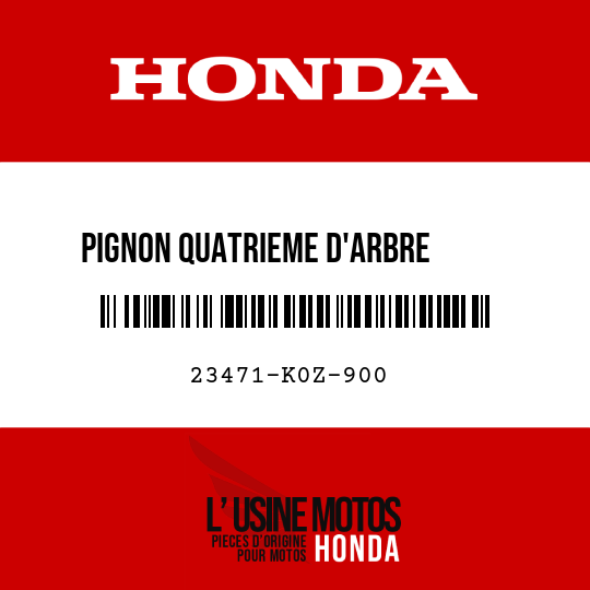 image de 23471-K0Z-900 PIGNON QUATRIEME D'ARBRE      PRINCIPAL (30T)