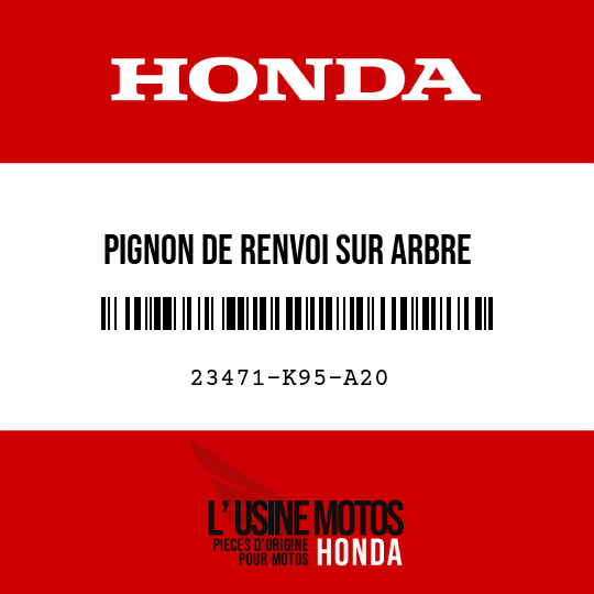 image de 23471-K95-A20 PIGNON DE RENVOI SUR ARBRE INTERMEDIAIRE DE QUATRIEME (27T)