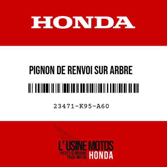 image de 23471-K95-A60 PIGNON DE RENVOI SUR ARBRE INTERMEDIAIRE DE QUATRIEME (27T)