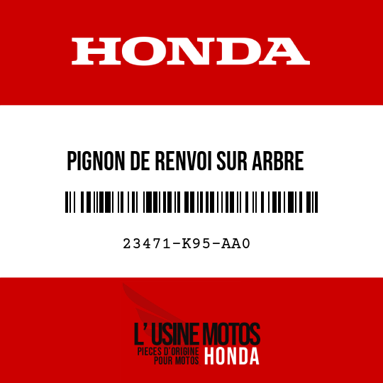 image de 23471-K95-AA0 PIGNON DE RENVOI SUR ARBRE INTERMEDIAIRE DE QUATRIEME (27T)