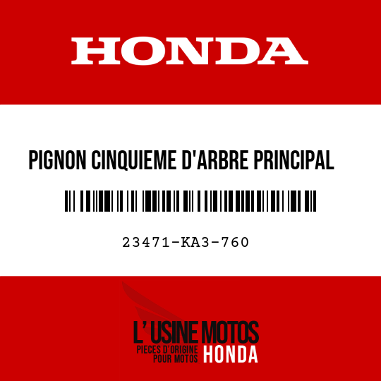 image de 23471-KA3-760 PIGNON CINQUIEME D'ARBRE PRINCIPAL (22T)