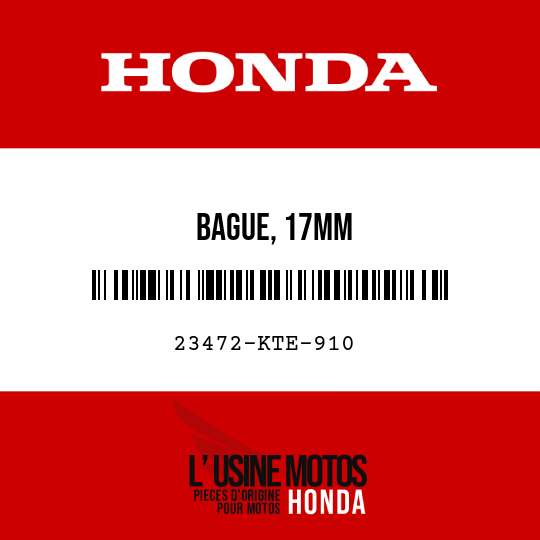 image de 23472-KTE-910 BAGUE, 17MM