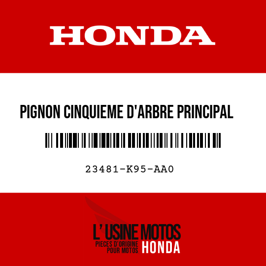 image de 23481-K95-AA0 PIGNON CINQUIEME D'ARBRE PRINCIPAL (26T)