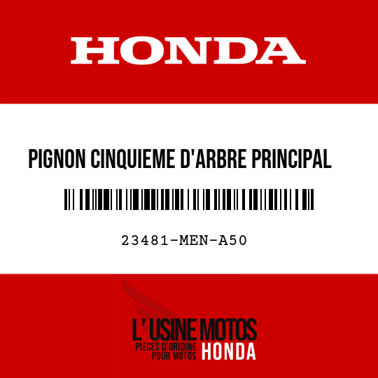 image de 23481-MEN-A50 PIGNON CINQUIEME D'ARBRE PRINCIPAL (22T)