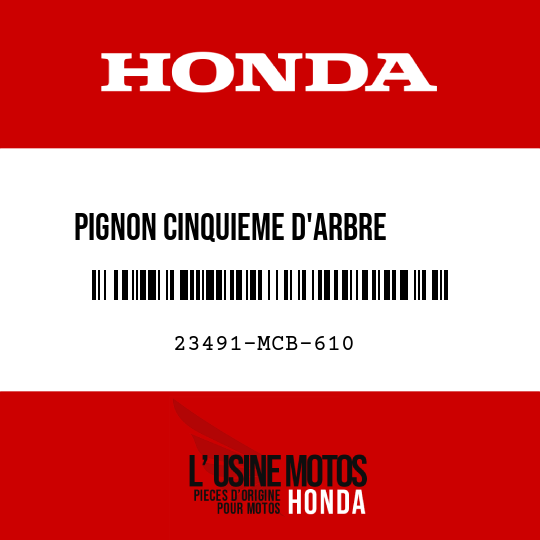 image de 23491-MCB-610 PIGNON CINQUIEME D'ARBRE      PRINCIPAL (26T)