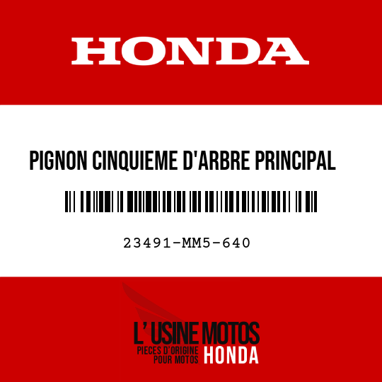 image de 23491-MM5-640 PIGNON CINQUIEME D'ARBRE PRINCIPAL (23T)