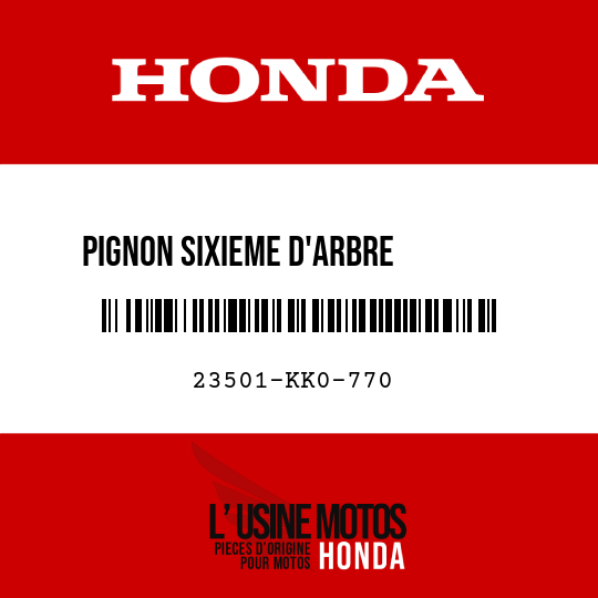 image de 23501-KK0-770 PIGNON SIXIEME D'ARBRE        PRINCIPAL (27T)