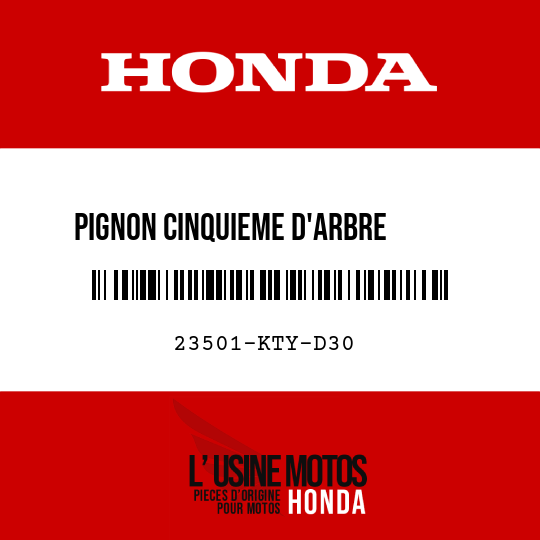 image de 23501-KTY-D30 PIGNON CINQUIEME D'ARBRE      PRINCIPAL (24T)