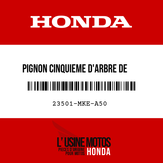image de 23501-MKE-A50 PIGNON CINQUIEME D'ARBRE DE   RENVOI (22T)