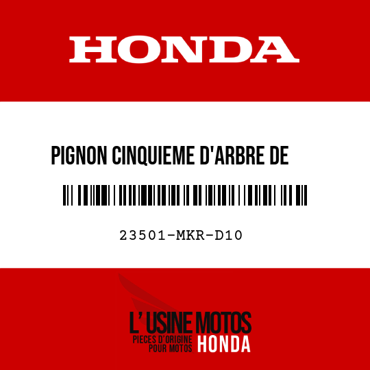 image de 23501-MKR-D10 PIGNON CINQUIEME D'ARBRE DE   RENVOI (36T)