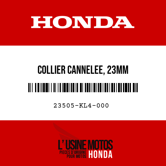 image de 23505-KL4-000 COLLIER CANNELEE, 23MM