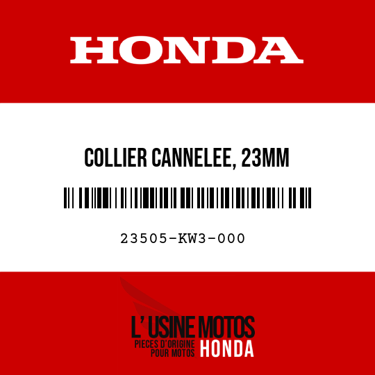 image de 23505-KW3-000 COLLIER CANNELEE, 23MM