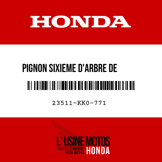 image de 23511-KK0-771 PIGNON SIXIEME D'ARBRE DE     RENVOI (22T)