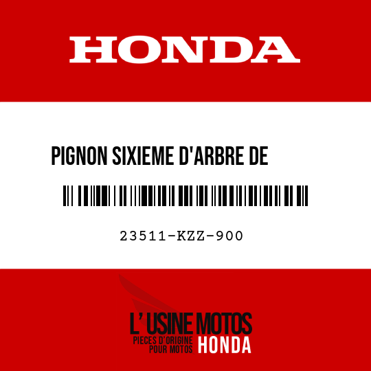 image de 23511-KZZ-900 PIGNON SIXIEME D'ARBRE DE     RENVOI (26T)