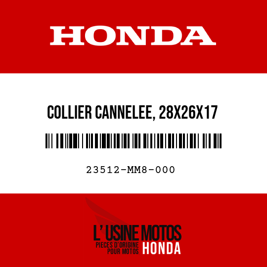 image de 23512-MM8-000 COLLIER CANNELEE, 28X26X17