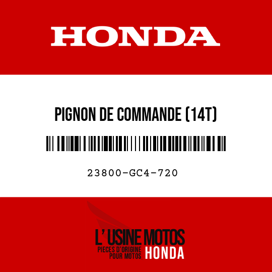 image de 23800-GC4-720 PIGNON DE COMMANDE (14T)