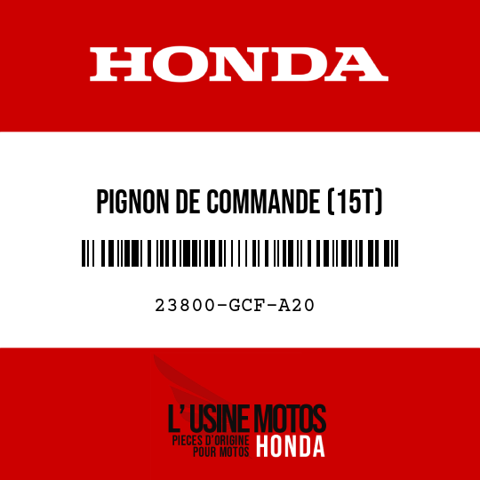 image de 23800-GCF-A20 PIGNON DE COMMANDE (15T)