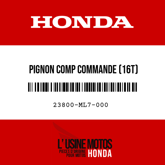 image de 23800-ML7-000 PIGNON COMP COMMANDE (16T)