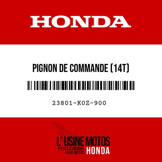 image de 23801-K0Z-900 PIGNON DE COMMANDE (14T)
