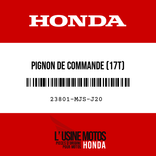 image de 23801-MJS-J20 PIGNON DE COMMANDE (17T)