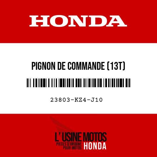 image de 23803-KZ4-J10 PIGNON DE COMMANDE (13T)