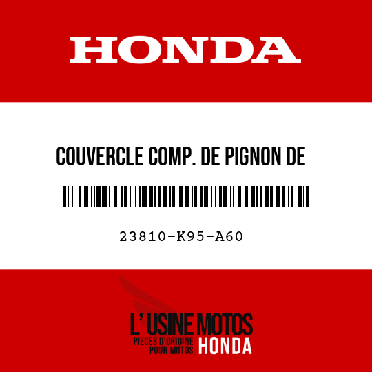 image de 23810-K95-A60 COUVERCLE COMP. DE PIGNON DE COMMANDE