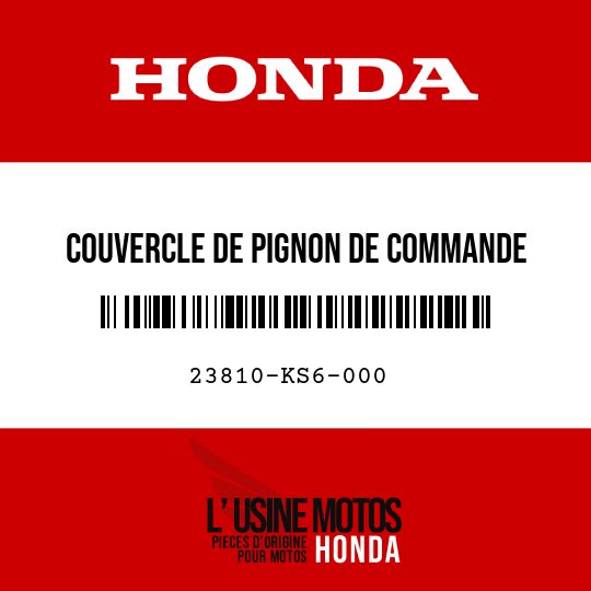 image de 23810-KS6-000 COUVERCLE DE PIGNON DE COMMANDE
