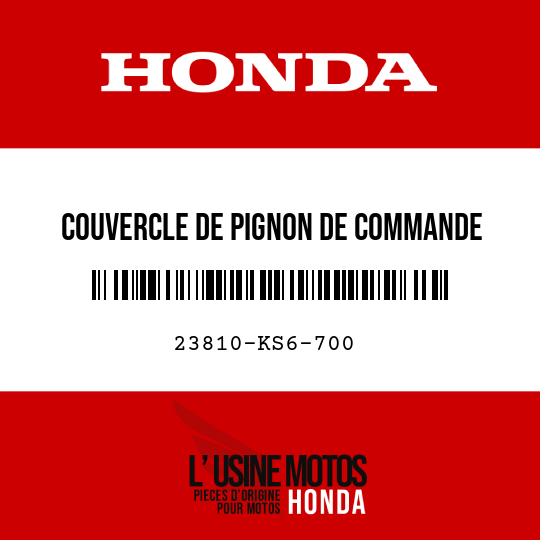image de 23810-KS6-700 COUVERCLE DE PIGNON DE COMMANDE