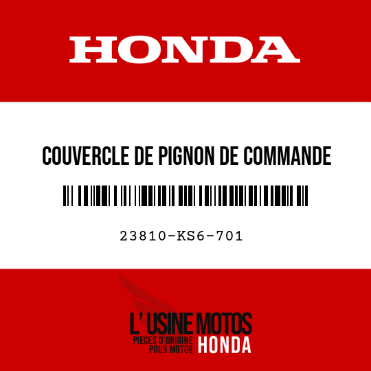 image de 23810-KS6-701 COUVERCLE DE PIGNON DE COMMANDE