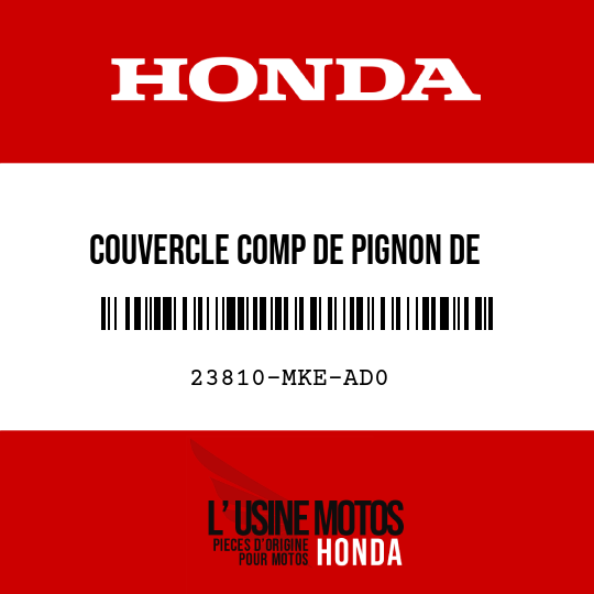 image de 23810-MKE-AD0 COUVERCLE COMP DE PIGNON DE  COMMANDE