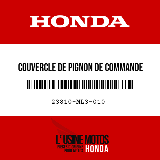 image de 23810-ML3-010 COUVERCLE DE PIGNON DE COMMANDE